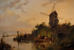 Water Landscape with Mill
