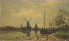 Waterway near the Baarsjes, Amsterdam by Jan Hillebrand Wijsmuller