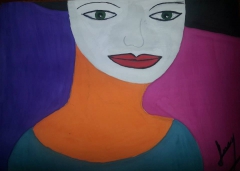 Woman in a hat by თეიმურაზი