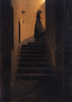 Woman on the stairs