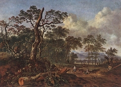 Wooded Landscape with a Dead Tree