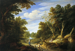 Wooded Landscape with Figures by Alexander Keirincx