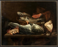 A fish still life by Isaac van Duynen