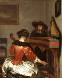 A Music-making Couple by Anonymous