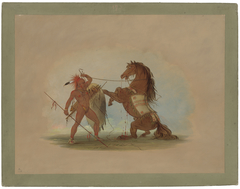 A Pawnee Warrior Sacrificing His Favorite Horse by George Catlin