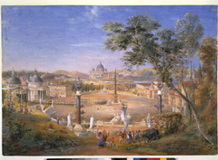 A View of Modern Rome During the Carnival by Samuel Palmer
