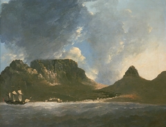 A view of the Cape of Good Hope, taken on the Spot, from on board the Resolution, Capt. Cook by William Hodges