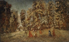 A Woodland Glade by Adolphe Joseph Thomas Monticelli