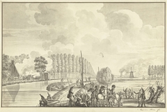 Aanval op Muiden door generaal Kalckreuth, 1787 by Maas van Altena