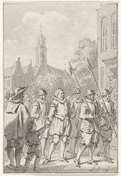 Admiraal Blois van Treslong gevangen gezet op het Gravensteen te Middelburg, 27 februari 1585 by Jacobus Buys