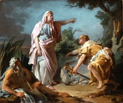 Aethra Showing her Son Theseus the Place Where his Father had Hidden his Arms
