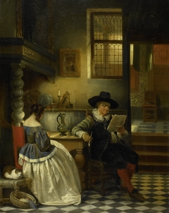 An Interior of the 17th Century by Jan August Hendrik Leys