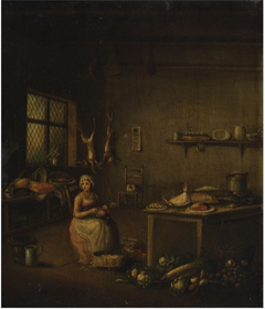 An Interior with Woman and Still Life by Unknown Artist