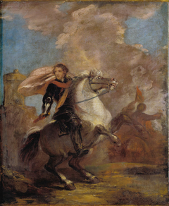 An Officer on Horseback by Joshua Reynolds