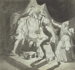 An Old Man Murdered by Three Younger Men by Johann Heinrich Füssli