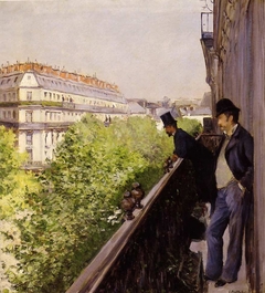 Balcony, Boulevard Haussmann by Gustave Caillebotte