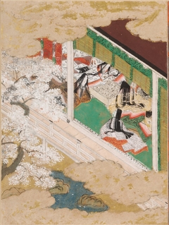 Bamboo River (Takekawa), Illustration to Chapter 44 of the Tale of Genji (Genji monogatari) by Tosa Mitsunobu