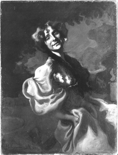 Bildnis einer Dame by Hugo von Habermann