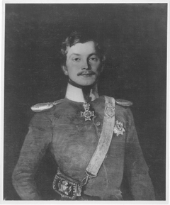 Bildnis eines Herrn von Fabrice in der Uniform der sächsischen Gardereiter by Ferdinand von Rayski
