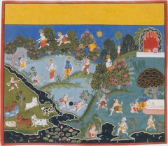 Blindman's Bluff: Page From a Dispersed Bhagavata Purana (Ancient Stories of Lord Vishnu) by Anonymous