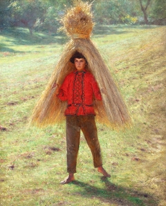 Boy Carrying a Sheaf by Aleksander Gierymski