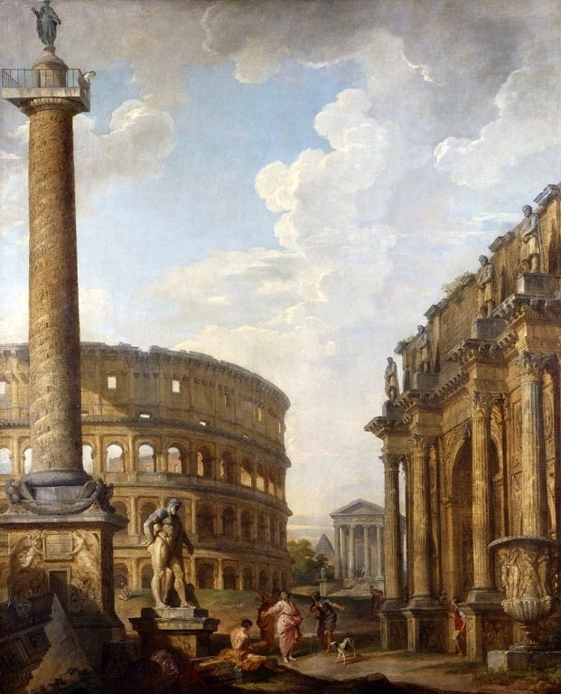 Caprice View with Trajan's Column and Roman Ruins