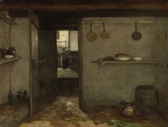 Cellar of the Artist’s Home in The Hague by Johan Hendrik Weissenbruch