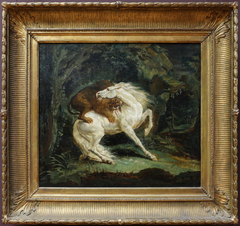 Cheval attaqué par un lion by Théodore Géricault