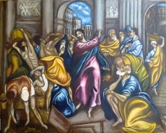 Christ chasing the merchants from the Temple