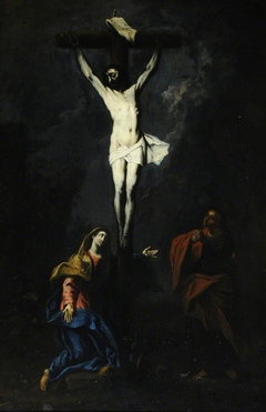 Christ Crucified with the Virgin and Saint John by Flemish School
