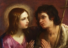 Christ embracing Saint John the Baptist