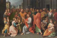 Christus segnet die Kinder by Adam van Noort