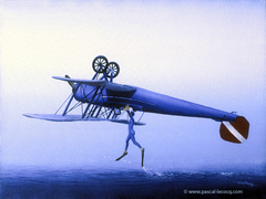 CONCEPT PREMIER POUR LE DECOLLAGE D’HYDRAVION - initial concept for take-off of a seaplane - by Pascal by Pascal Lecocq