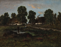 Cottages Near Larchant by Théodore Rousseau