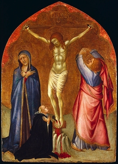 Crucifixion with the Virgin, Saint John the Evangelist and a Clerical Donor by Lippo Vanni