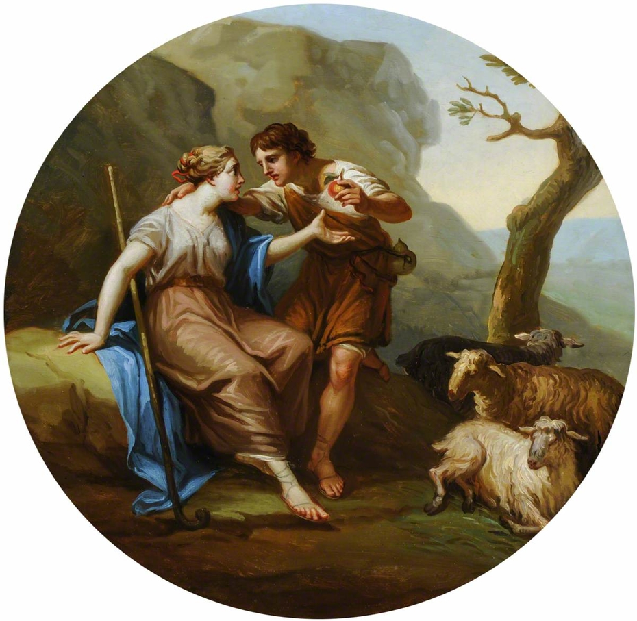Daphnis giving an Apple to Chloe
