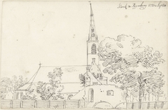 De kerk te Rijnsburg by Cornelis Pronk