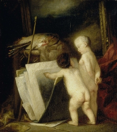 De kleine kunstliefhebbers by Hippolyte Michaud