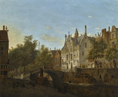 Delft, view of the Oude Delft with the Gemeenlandshuis