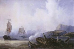 Destruction of the Preneuse by Auguste Étienne François Mayer