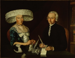 Double portrait of Sijds Schaaff (1729-1800), mayor of Harlingen, and his wife Trijntje Winia (1739-1813) by Vincenzo la Barbiera