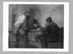 Drei Männer beim Kartenspiel by Edmund Harburger