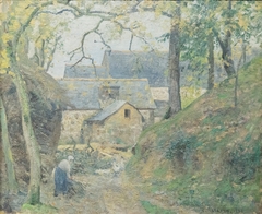 Farm at Montfoucault by Camille Pissarro