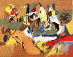 Golden Brown Painting by Arshile Gorky