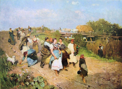 Harvesters Returning Home by Lajos Deák Ébner