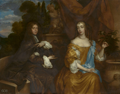 Henry Hyde, second Earl of Clarendon (1638-1709), when Viscount Cornbury, with his first wife, Theodosia Capel (1640-62) by Remigius van Leemput