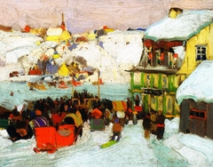 Horse Races in Winter by Clarence Gagnon