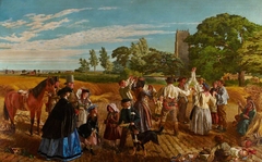 'Hullo Largesse', a Harvest Scene in Norfolk by William Maw Egley