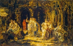 In the Grotto by Adolphe Joseph Thomas Monticelli