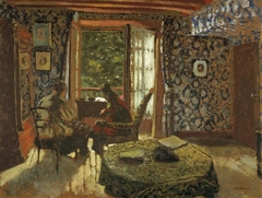Interior (Madame Vuillard and Grandmother Roussel at L'Étang-la-Ville) by Édouard Vuillard